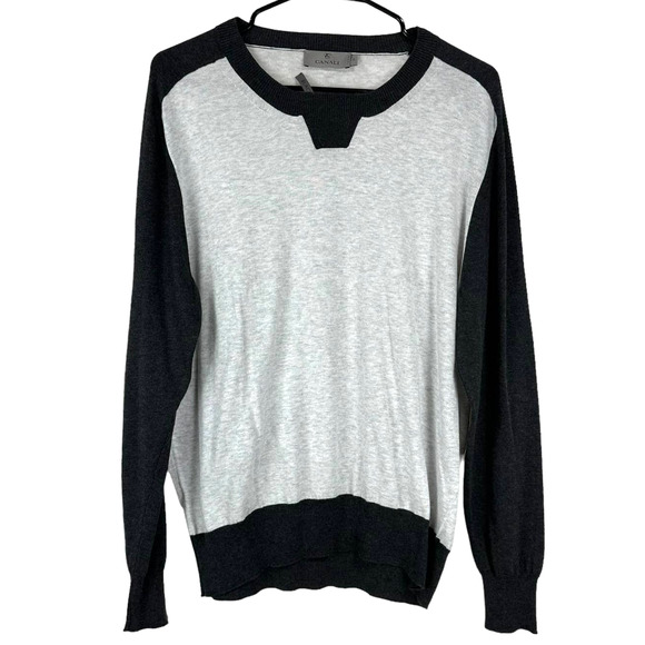 Canali Black Edition NWOT Men's Gray Black Long Sleeve Sweater Size 54 US XL - Picture 2 of 8